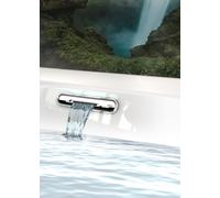 RIHO Still Smart baignoires d'angle, avec Riho Fall, avec système Flow, à encastrer, 170x110x50cm, 240 litres, 2 places, blanc brillant, B102014005, Exécution: Version gauche, sans oreiller/lumière