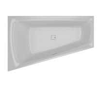 RIHO Still Smart Baignoire dangle, avec système dair, à encastrer, 170x110x50cm, avec vidage/débordement, 240 litres, 2 places, blanche, B10, Exécution: Version gauche, oreiller+lumière à droite