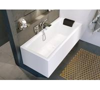 RIHO Still Square Baignoire rectangulaire, variante PlugPlay, avec vidage/débordement, 2 places, blanc, B, Exécution: 180x80x62cm, à gauche - B099031005