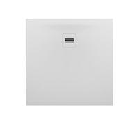 RIHO Velvet Sole receveurs de douche rectangulaires, écoulements 90mm, ultra-plat, montage sur et dans le sol, blanc mat, D006001105, Exécution: 800x800x30/15mm