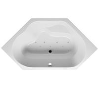 RIHO Winnipeg Baignoire dangle, avec système dair, à encastrer, 2 places, 145x145x47,5cm, 225 litres, blanche, B010007005