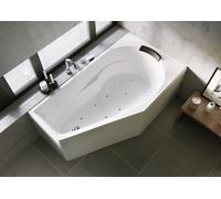 Baignoire d'Angle Balnéo Riho Yukon Air Version Droite 900x800x1600mm Blanc