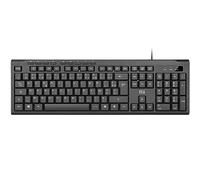 Rii Clavier AZERTY Filaire pour PC/Portable - USB 1.4m, Etanche, Silence, Touches Larges, Multi-OS (Windows/Linux/Mac) - Noir