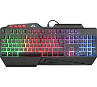 RII Clavier Gamer Semi-Mécanique USB Filaire, 19 Touches Anti-Ghosting avec rétroéclairage LED, Multimédia, Silencieux, Clavier Gaming Membrane AZERTY Etanche pour Ordinateur Windows/IOS/Xbox/PS4/PS5