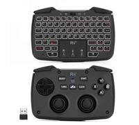 Rii-Contrôleur de jeu portable sans fil RK707 2.4GHz,clavier et souris,fonction ChlorTurbo,PC,Raspberry pi2,Android TV,Google,TV - Type Enlish keyborad