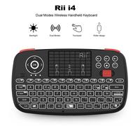 Rii i4 Mini clavier sans fil Bluetooth avec pavé tactile 2.4GHz souris rétro-éclairé télécommande pour Windows Android TV Box Smart TV Russian Keyboard