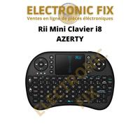 Rii Mini Clavier i8 Wireless AZERTY Ergonomique sans Fil , TouchPad pour Smart TV, Mini PC, HTPC