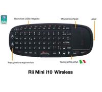 Rii Mini i10 sans Fil - Clavier Avec Souris Tablette Tactile pour Smart TV,PC,PC