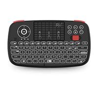 Rii Mini i4 sans fil + Bluetooth (disposition italienne) - Mini clavier rétroéclairé avec pavé tactile compatible avec Smart TV, TV Box, Tablette, Smartphone, Console, PC, Fire TV, Raspberry