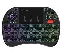 Rii Mini X8 - Clavier Rétroéclairé Sans Fil + Câble OTG F1 Avec Souris Touchpad et Molette de Défilement Pour Amazon Fire TV, Smart TV, Box, Mini PC, Playstation, Xbox, Ordinateur