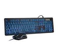Rii RK105 Ensemble Clavier et Souris USB Rétroéclairé RGB pour Bureau de Domicile/Travail