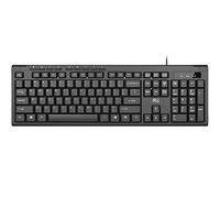Rii RK907 Clavier filaire USB compact ultra fin pour Mac et PC, Windows 10/8/7/Vista/XP (noir) (clavier 1 pièce)