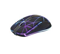 Rii RM200 2.4G Souris sans Fil Souris Optique Mobile Rechargeable à 5 Boutons avec Récepteur Nano USB, Lumières LED Colorées pour Ordinateur Portable, PC, Ordinateur-Noir