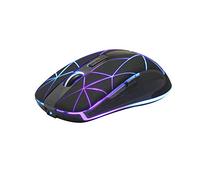 Rii RM200 Souris sans fil avec batterie rechargeable 5 boutons. Récepteur Nano 2,4 GHz. 3 niveaux PPP réglables. LED multicolore, idéal pour les ordinateurs portables, PC, ordinateurs. Noire.