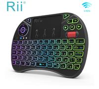 Rii X8 2.4 GHz sans fil russe/anglais/français/espagnol télécommande clavier avec pavé tactile rétro-éclairé pour Android TV Box Pc Korean Keyboard