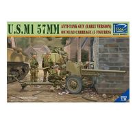 Riich Models Rv35019 - Modèle Kit U.S.M1 57 Mm Anti Tank Gun Early Version On M1 A3 Carriage Avec 5 Équipage-Riich Models