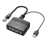 RIIEYOCA 1 to 3 RJ45 Ethernet Splitter Adapter,8 Core 100Mbps High Speed LAN Network Splitter Adapter for Cat5, Cat5e, Cat6, Cat7,Cat8,3 Devices Share The Internet at The Same Time(Male)