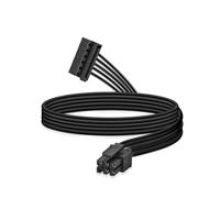 RIIEYOCA 18AWG ATX Mini 6 broches vers SATA 15 broches Câble d'alimentation 40 cm, 5V/3A Câble de remplacement et d'extension pour SSD, HDD, lecteur DVD/CD-ROM