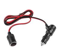 RIIEYOCA 6.5ft 12V 24V Câble D’Extension pour Allume Cigare Interrupteur Rallonge Mâle et Femelle Pour Briquet Avec Fusible 15A (2 m)