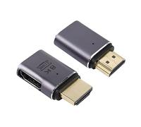 RIIEYOCA 8K@60Hz HDMI mâle à Femelle coude latéral Gauche Adaptateur HDMI 2.1UHD Connecteur 3D Extender Support 8K@60Hz / 4K@120Hz, 2 Packs