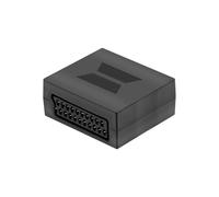 RIIEYOCA Adaptateur SCART 21 Broches Femelle à Femelle Noir, Universellement Compatible pour TV, DVD, Consoles Rétro Plug & Play
