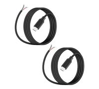 RIIEYOCA Câble d’alimentation USB-C vers 4 fils nus, Câble pigtail 4 broches 5A supportant OTG, Connecteur de données, Fil d’alimentation DIY, pour bandes LED, Arduino. Lot de 2 (1,5 m)