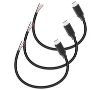 RIIEYOCA Câble d’alimentation USB-C vers 4 fils nus, Câble pigtail 4 broches 5A supportant OTG, Connecteur de données, Fil d’alimentation DIY, pour bandes LED, Arduino. Lot de 3 (0,5 m)