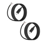 RIIEYOCA Câble d’alimentation USB-C vers 6 broches à fils nus, câble pigtail 6 conducteurs, CC1/CC2 pour réparation DIY, compatible données, bandes LED, Arduino, lot de 2 (1,5 m)
