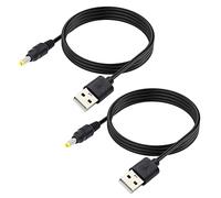 RIIEYOCA Câble d'alimentation 5 V DC, USB 2.0 mâle vers DC 4,0 mm x 1,7 mm mâle Cordon d'alimentation pour routeur, lumière LED, haut-parleur et plus encore, 2 m (lot de 2)
