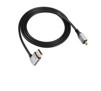 RIIEYOCA Câble étendu UHD 8K Micro HDMI mâle vers HDMI mâle 48Gbps High Speed 2.1 supportant 8k@60Hz, 1080p, ARC, 3D, pour DVR, HDTV, (Angle droit, 2m)