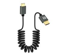 RIIEYOCA Câble Mini HDTV à HDTVs Court Enroulé, 48Gbps Haute Vitesse Mini HDTV2.1 Supporte 8K@60Hz, Compatible avec Appareil Photo, Caméscope, PC, Moniteur (Régulier)