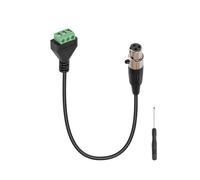 RIIEYOCA Câble Mini-XLR Vers Bornier à Vis, Mini-XLR 3 Broches Femelle Vers Adaptateur de Borne 3 Pôles Sans Soudure Pour Micro, Enceintes, Caméra (30cm, Femelle)