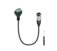 RIIEYOCA Câble Mini-XLR Vers Bornier à Vis, Mini-XLR 3 Broches Mâle Vers Adaptateur de Borne 3 Pôles Sans Soudure Pour Micro, Enceintes, Caméra (30cm, Mâle)