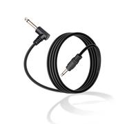 RIIEYOCA Câble TS 1/8" vers 1/4" 1,8 m / 5,9 pi, plaqué or, angle droit 6,35 mm vers 3,5 mm Jack mono mâle pour amplificateur, enceinte, guitare et système stéréo domestique
