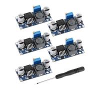 RIIEYOCA Convertisseur DC-DC LM2596 Buck, Régulateur de Tension Adjustable 3.2-35V vers 1.25-34V Jusqu'à 2A, Module d'Alimentation Abaisseur DIY (Lot de 5)