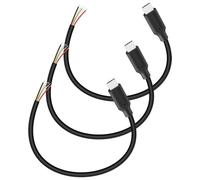 RIIEYOCA Lot de 3 câbles d'alimentation USB C vers 5 broches à extrémité ouverte, prise mâle de type C vers 5 cœurs, CC1/CC2 + SUB pour réparation de données, bandes LED, Arduino et projets