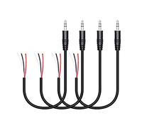 RIIEYOCA Lot de 4 câbles audio stéréo 3,5 mm mâle vers fil nu, 1/8" TRS 3 pôles mono mâle vers câble audio à extrémité ouverte, pour et équipement audio installé ou remplacer la réparation