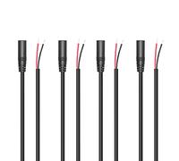 RIIEYOCA Lot de 4 câbles audio stéréo de rechange jack femelle 3,5 mm vers fil nu à extrémité ouverte TS 2 pôles pour équipement audio installé ou réparation de câble de microphone d'écouteurs 1 m