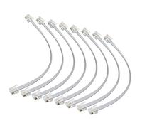 RIIEYOCA Lot de 8 câbles de raccordement Ethernet courts Cat5e de 15 cm, câble réseau LAN plat RJ45 pour routeur, modem, commutateur, serveur - Gris