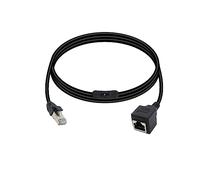 RIIEYOCA RJ45 Cat5e Ethernet Patch Cable Switch On/Off RJ45 Male to Female High Speed Internet Network Cable LAN with Disconnect Switch for Cat5e/Cat5, Black(50CM/1.6Ft)