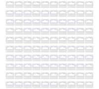 Riiichflowshop 100 PCS Transparents Crochet en Plastique Hook Auto-adhésif Merchandising Tabs Suspendus avec Trous À Fente Solution Stockage À Domicile