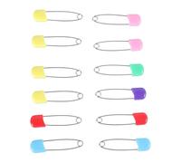 Riiichflowshop 12 pièces Couleurs Verrouillage de sécurité Couche-Culotte en Tissu pour bébé épingles Artisanales en Acier + Plastique