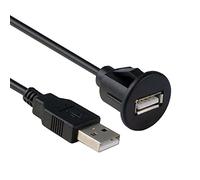 Riiichflowshop Câble USB étanche pour Voiture USB 2.0 Adaptateur de rallonge de Panneau de Montage encastré pour Tableau de Bord de Moto