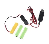 Riiichflowshop Convertisseur d'alimentation USB Câble éliminateur de Fausses Piles Remplacez 3 Piles AA LR6 de 15 V pour Jouet électronique à lumière LED