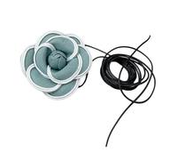 Riiichflowshop Élégant collier floral en tissu, collier floral élégant, accessoire tendance en tissu pour femme