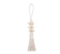 Riiichflowshop Guirlandes de Perles en Bois Perles de Coquillage de Ferme Glands Pendentif en Ficelle pour Ornement de Sac de Plage Prière Décoration de poignée de Porte de Maison