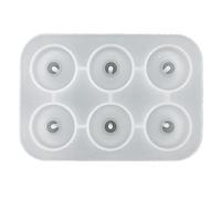 Riiichflowshop Moule à perles rondes en silicone avec trous de suspension pour bijoux, pendentifs, bracelets, perles, outil artisanal