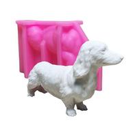 Riiichflowshop Moule en Silicone en Forme de Chien Teckel Moule décoratif en Silicone de Collection en Forme de Teckel pour décoration de Bureau et de café