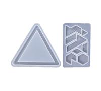 Riiichflowshop Moules en résine de Puzzle Moules en Silicone pour pièces de Puzzle pour moules triangulaires Ensemble de moules de Noël Tangram pour Jeu de Puzzle Résine Silicone