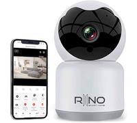 RIINO Camera Surveillance WiFi Intérieure, Full HD 2MP, Baby Phone Audio Vidéo, Vision Nocturne 8-10M, Détection et Suivi de Mouvement, Audio Bidirectionnel intérieure 355°, Alerte Instantanée